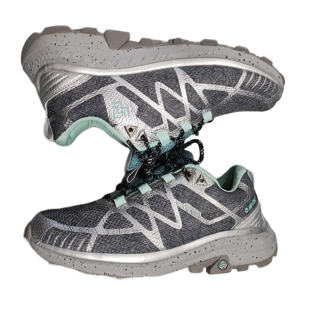 Hi-Tec Mauna WP Hiking Shoes Womens Size 7.5 Gray Green Waterproof‎ CH80104W-SK